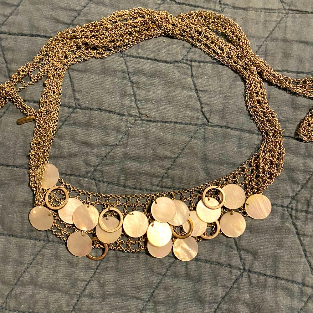Silver chain choker